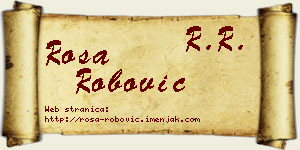 Rosa Robović vizit kartica
